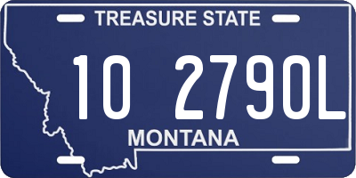 MT license plate 102790L