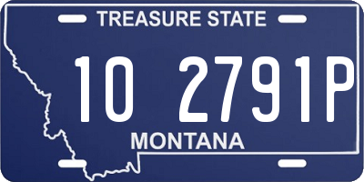 MT license plate 102791P