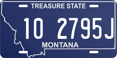 MT license plate 102795J