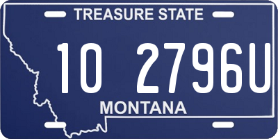 MT license plate 102796U