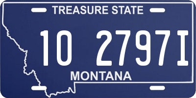 MT license plate 102797I