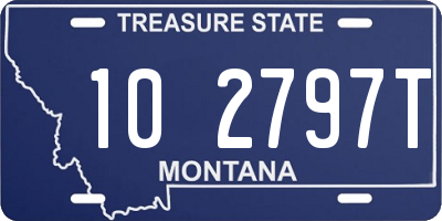 MT license plate 102797T