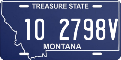 MT license plate 102798V