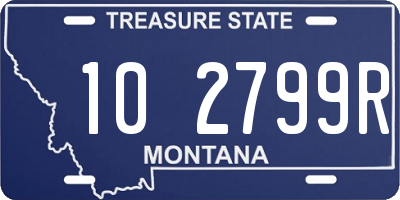 MT license plate 102799R