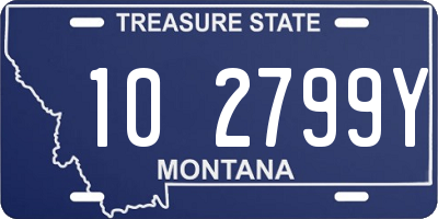 MT license plate 102799Y