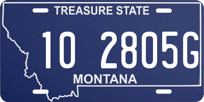 MT license plate 102805G