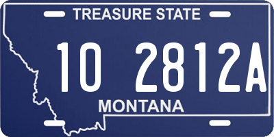 MT license plate 102812A