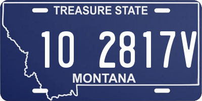 MT license plate 102817V