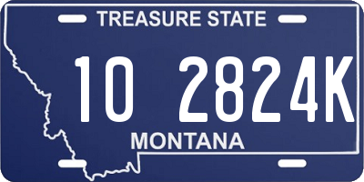 MT license plate 102824K