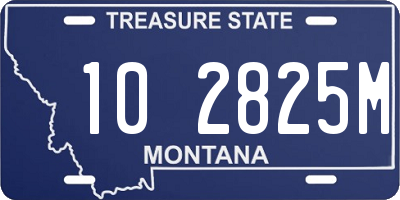 MT license plate 102825M