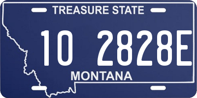 MT license plate 102828E