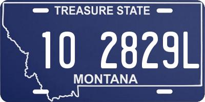 MT license plate 102829L