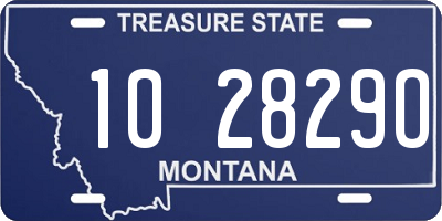 MT license plate 102829O