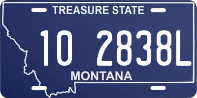 MT license plate 102838L