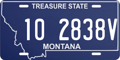 MT license plate 102838V