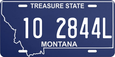 MT license plate 102844L