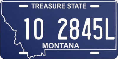 MT license plate 102845L