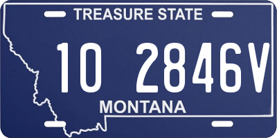 MT license plate 102846V