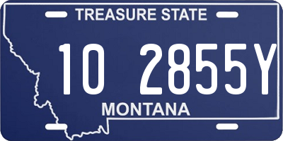 MT license plate 102855Y