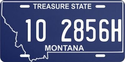 MT license plate 102856H