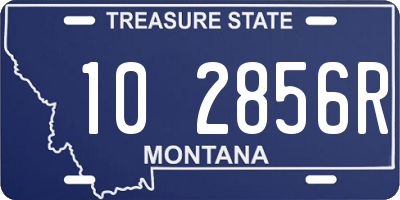 MT license plate 102856R