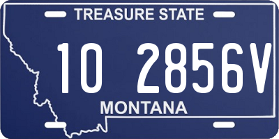 MT license plate 102856V