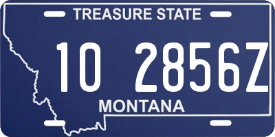 MT license plate 102856Z