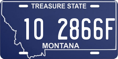 MT license plate 102866F