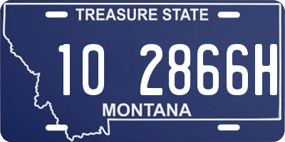 MT license plate 102866H