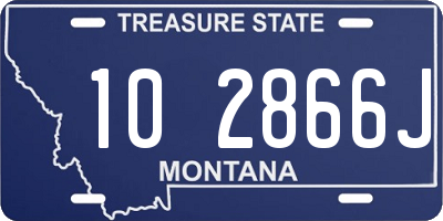 MT license plate 102866J