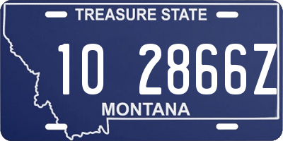 MT license plate 102866Z