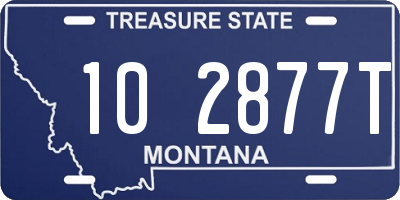 MT license plate 102877T