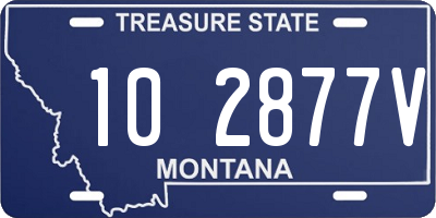 MT license plate 102877V