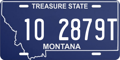 MT license plate 102879T