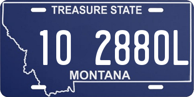 MT license plate 102880L