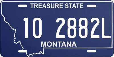 MT license plate 102882L