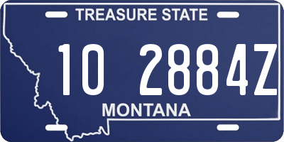 MT license plate 102884Z