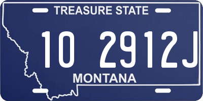 MT license plate 102912J