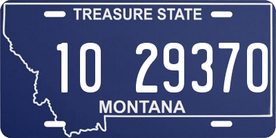 MT license plate 102937O