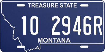 MT license plate 102946R