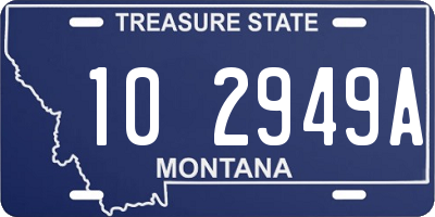 MT license plate 102949A