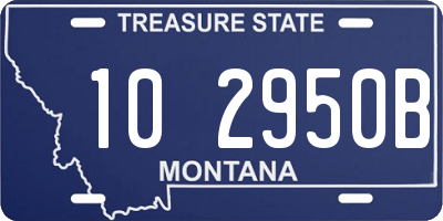 MT license plate 102950B