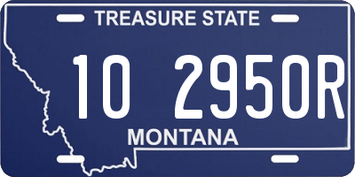 MT license plate 102950R