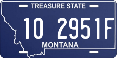 MT license plate 102951F