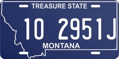 MT license plate 102951J