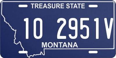 MT license plate 102951V