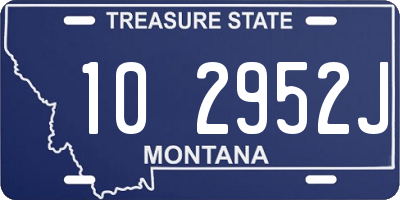 MT license plate 102952J