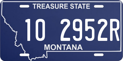 MT license plate 102952R