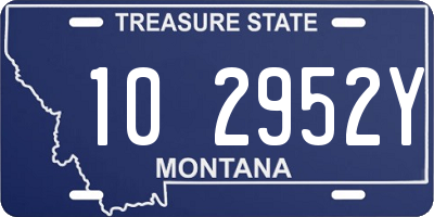 MT license plate 102952Y