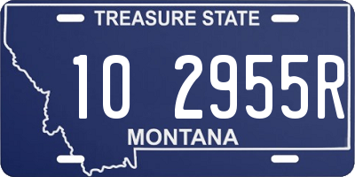 MT license plate 102955R